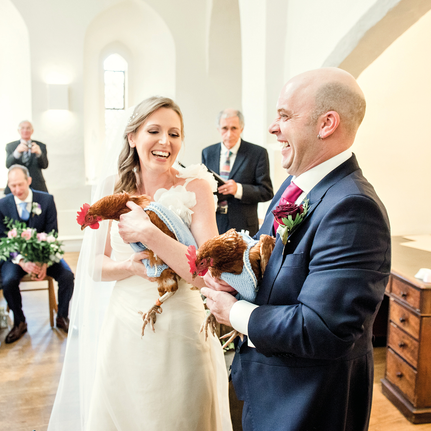 chicken themed wedding