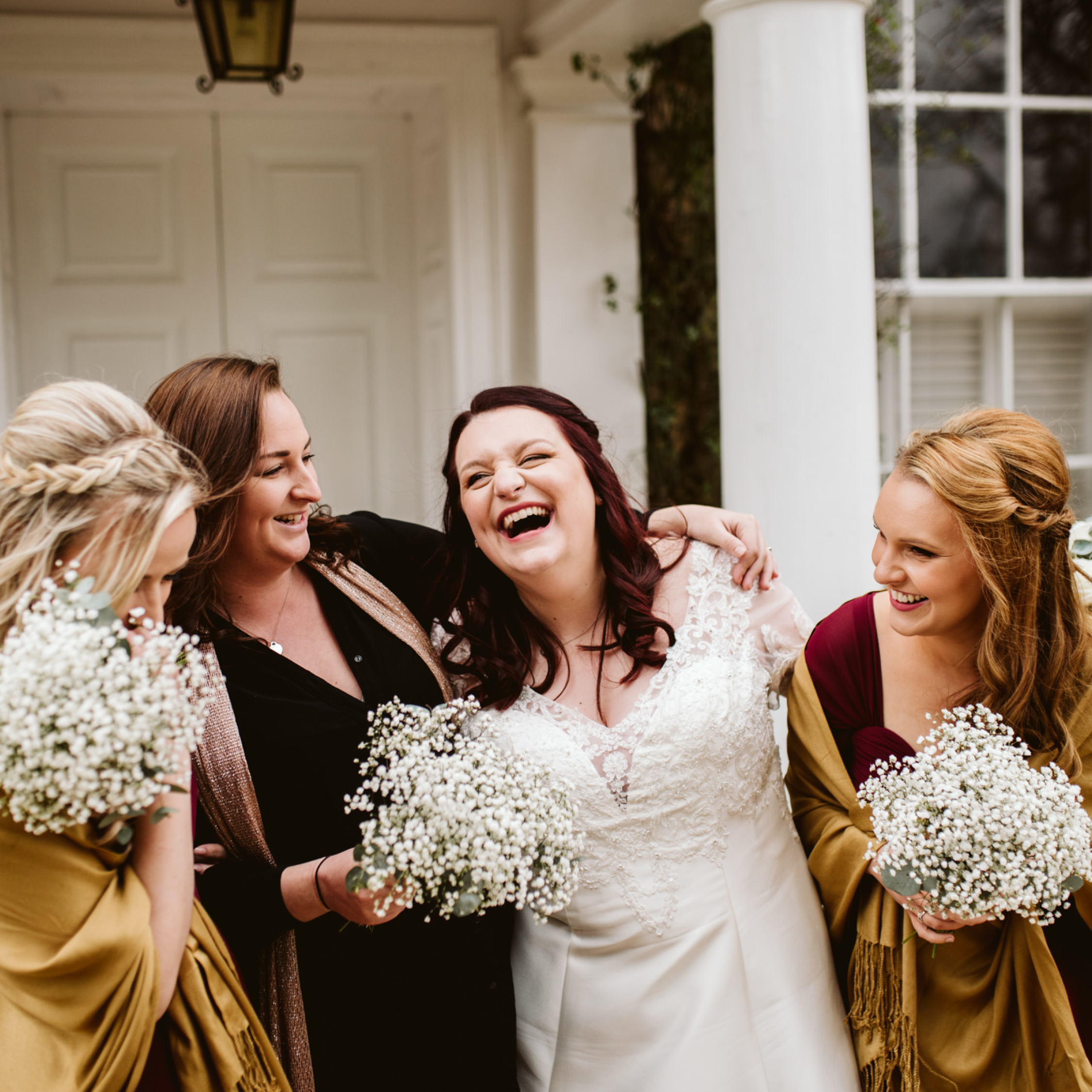 Gorgeous autumn wedding ideas, autumn bridesmaids