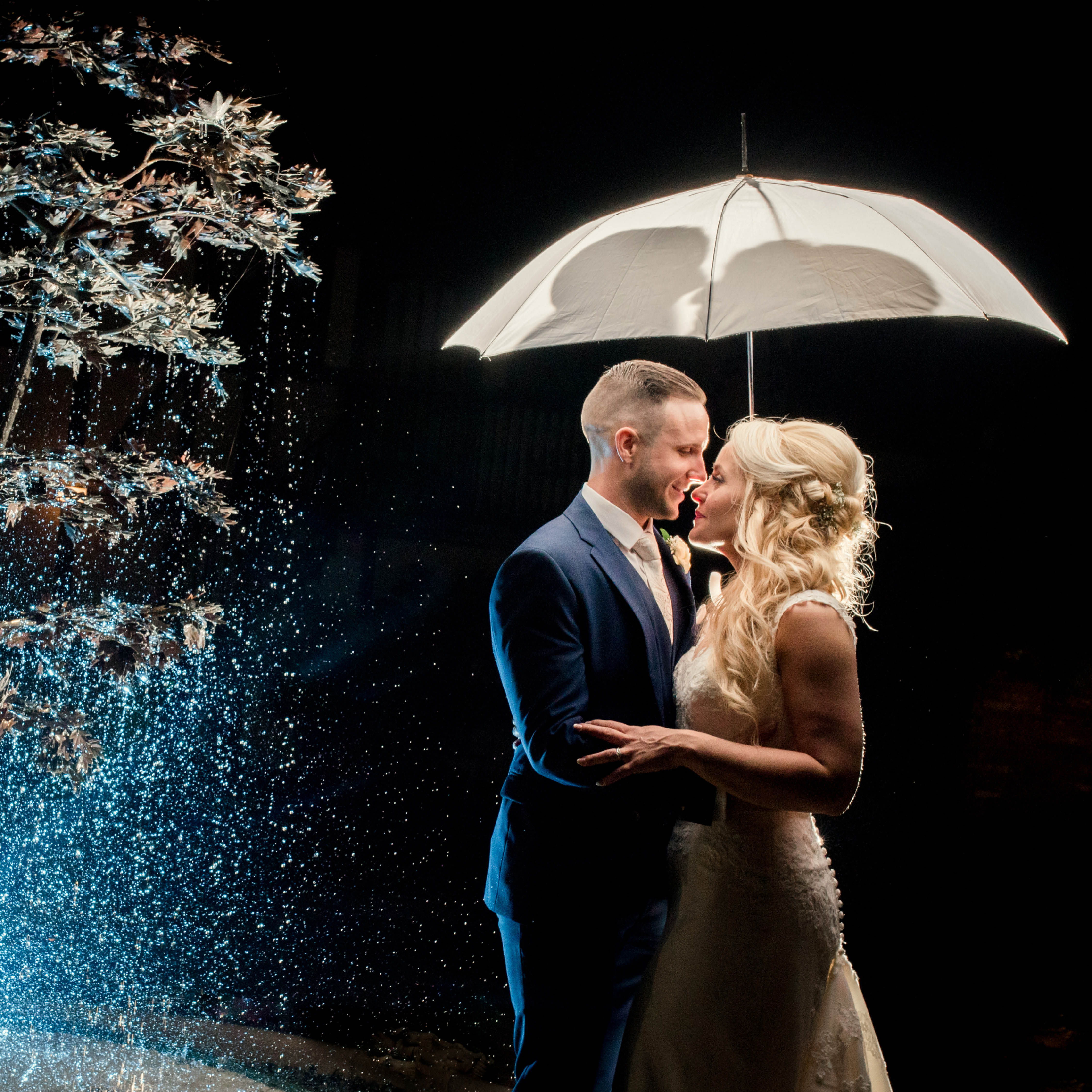 Plan for Rain on Your Wedding Day, wedding umbrellas