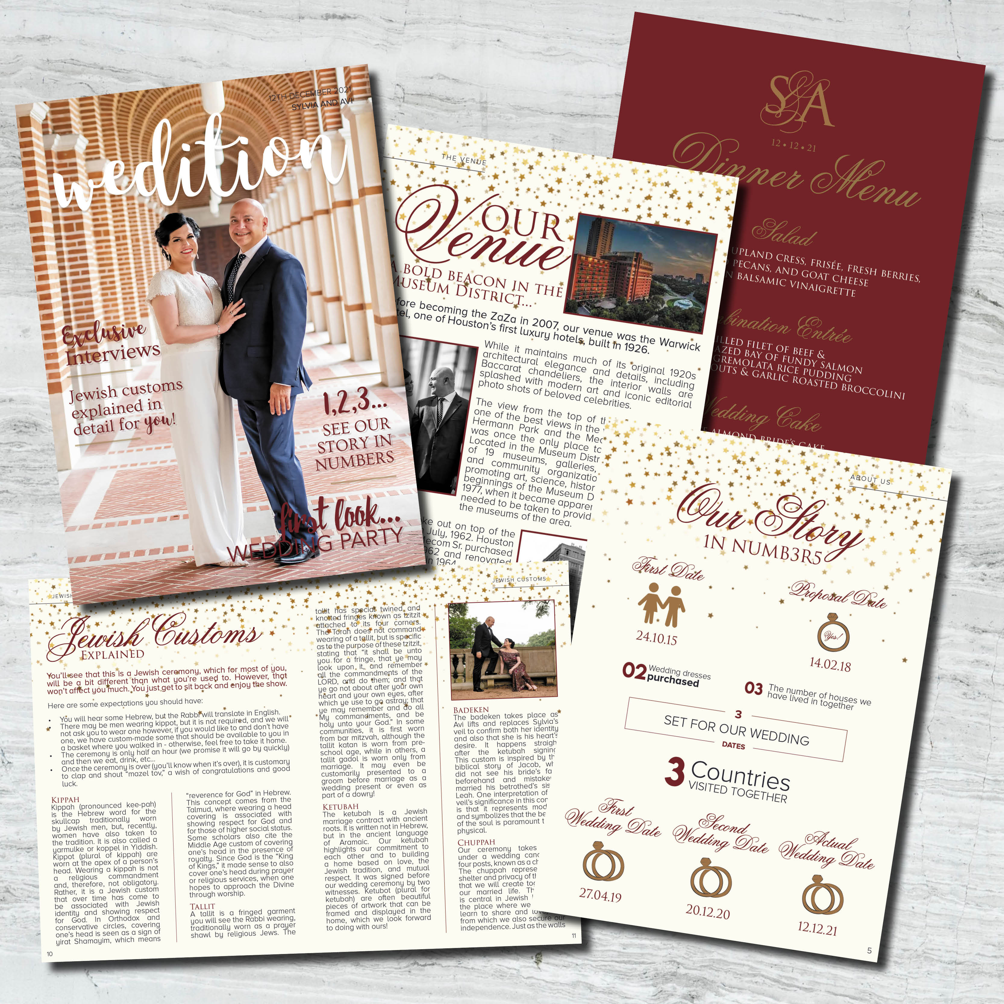 Bespoke wedding service year, wedition personalised wedding magazine