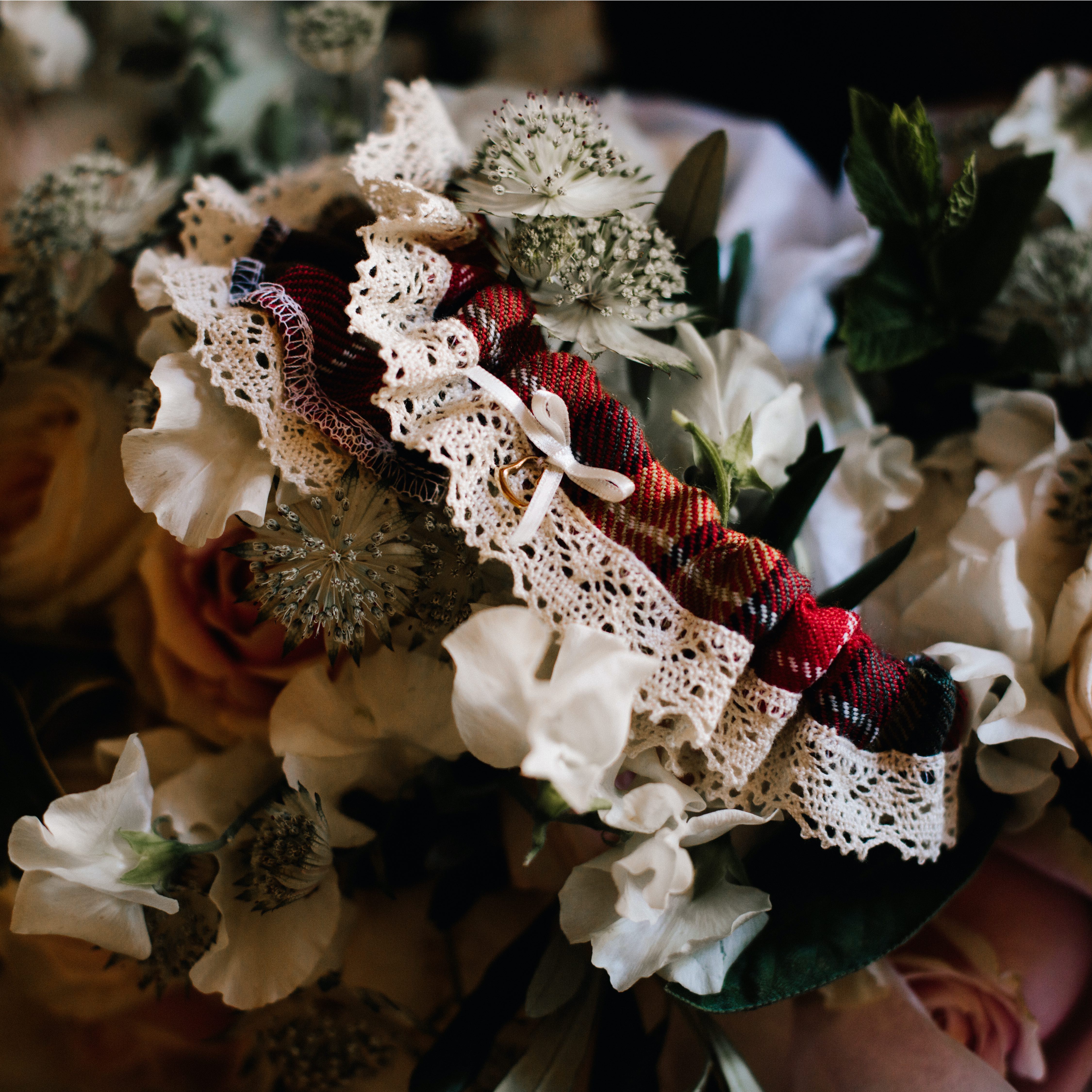 Tartan wedding garter
